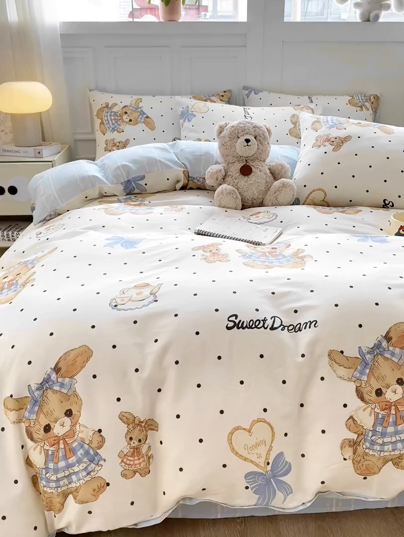 91家纺网 家纺一手货源 找家纺 红日子纺织品 2025新款A类全棉印花单被套 洛可可