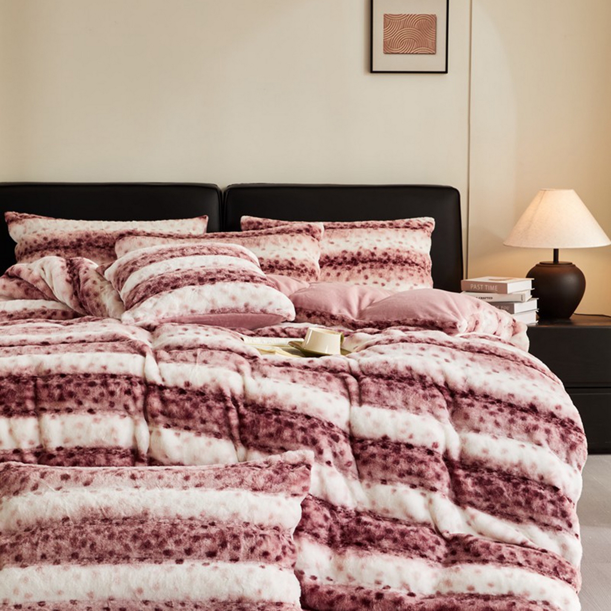 91家纺网 家纺一手货源 找家纺 （总）锦禾穗 2025新款丹麦貂米卡380克兔绒牛奶绒四件套