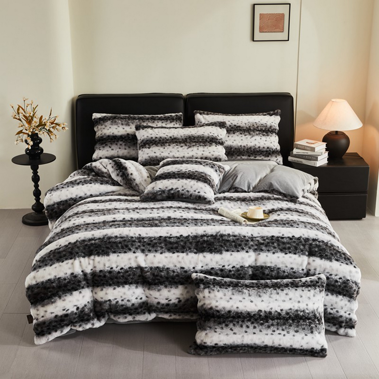 91家纺网 家纺一手货源 找家纺 （总）锦禾穗 2025新款丹麦貂米卡380克兔绒牛奶绒四件套