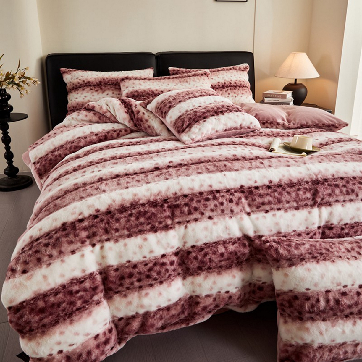 91家纺网 家纺一手货源 找家纺 （总）锦禾穗 2025新款丹麦貂米卡380克兔绒牛奶绒四件套