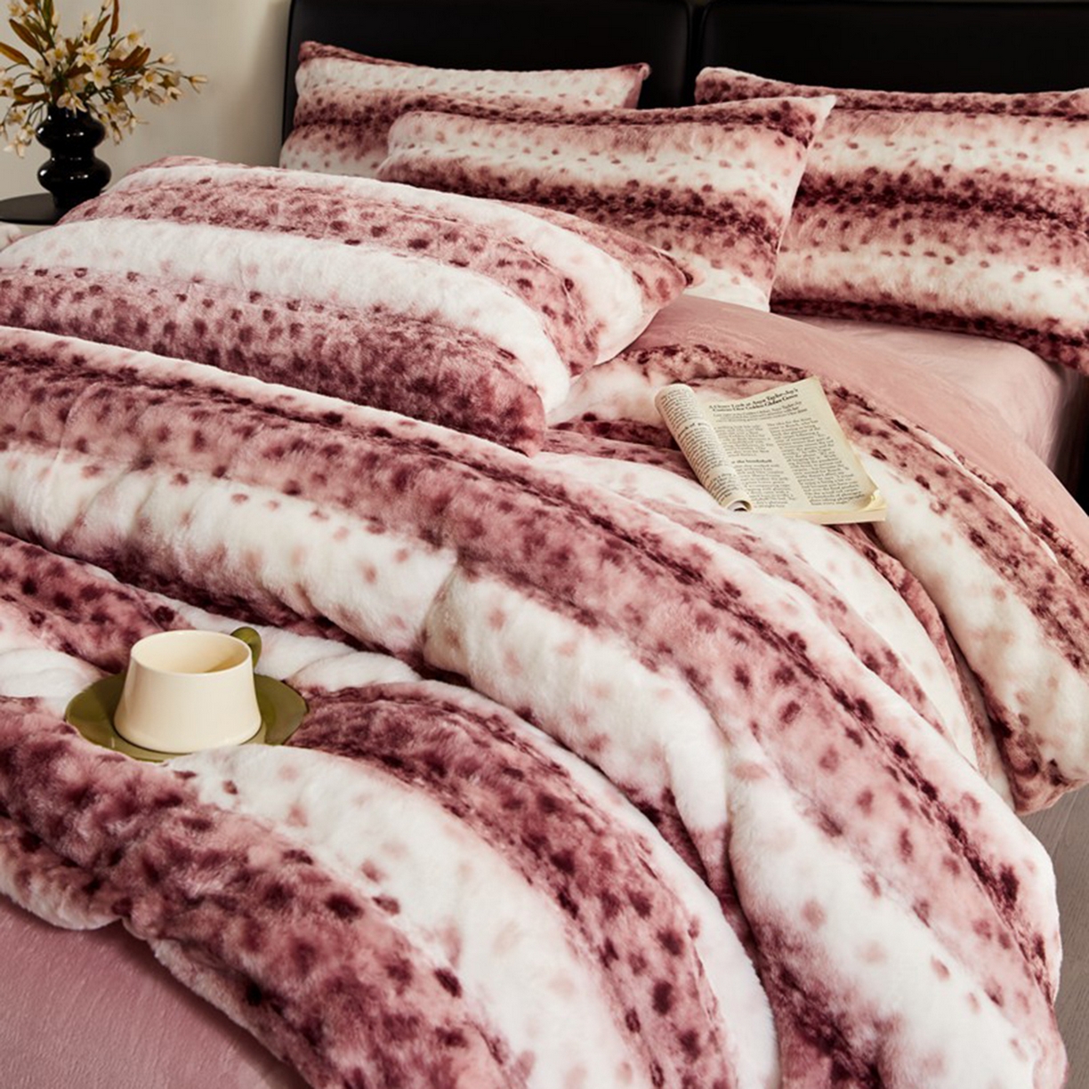 91家纺网 家纺一手货源 找家纺 （总）锦禾穗 2025新款丹麦貂米卡380克兔绒牛奶绒四件套