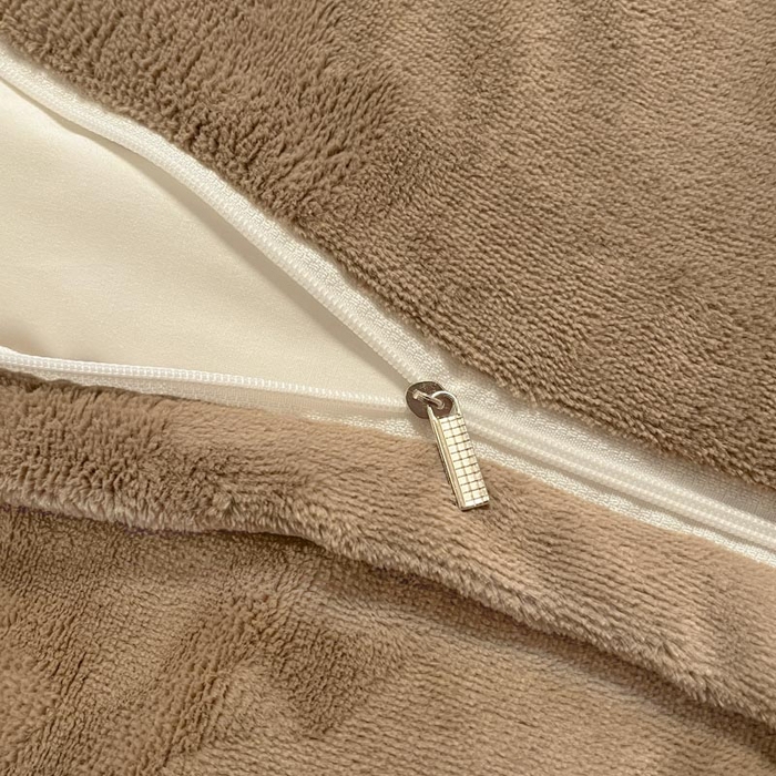 91家纺网 家纺一手货源 找家纺 ab家纺 2025新款贝壳边消光牛奶绒四件套 米灰