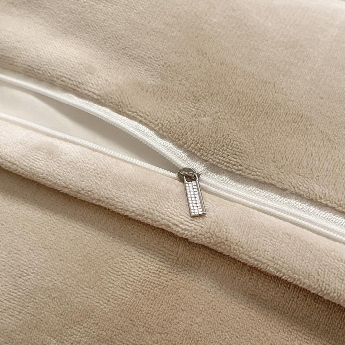 91家纺网 家纺一手货源 找家纺 ab家纺 2025新款贝壳边消光牛奶绒四件套 米白