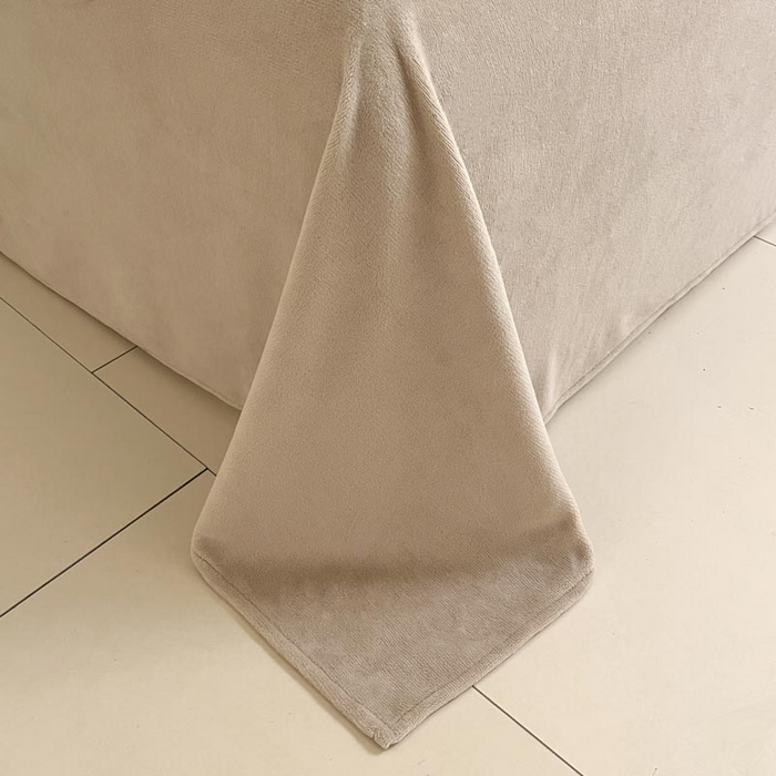 91家纺网 家纺一手货源 找家纺 ab家纺 2025新款贝壳边消光牛奶绒四件套 米白