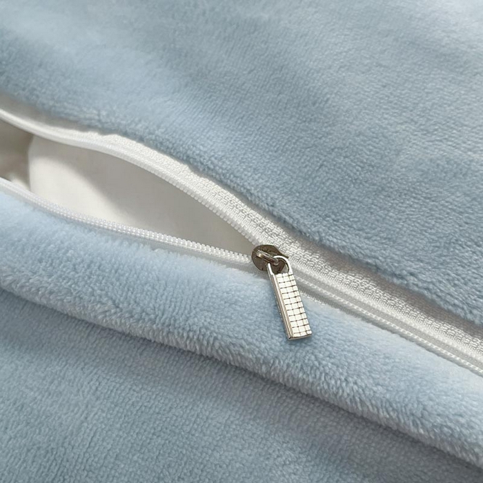 91家纺网 家纺一手货源 找家纺 ab家纺 2025新款贝壳边消光牛奶绒四件套 浅兰