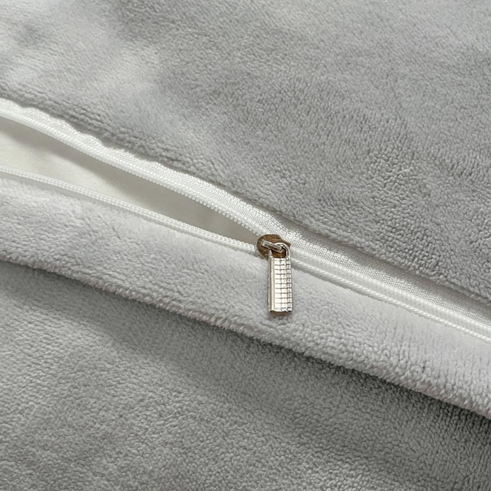 91家纺网 家纺一手货源 找家纺 ab家纺 2025新款贝壳边消光牛奶绒四件套 灰色