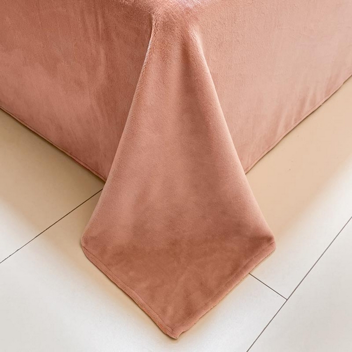 91家纺网 家纺一手货源 找家纺 ab家纺 2025新款贝壳边消光牛奶绒四件套 浅粉