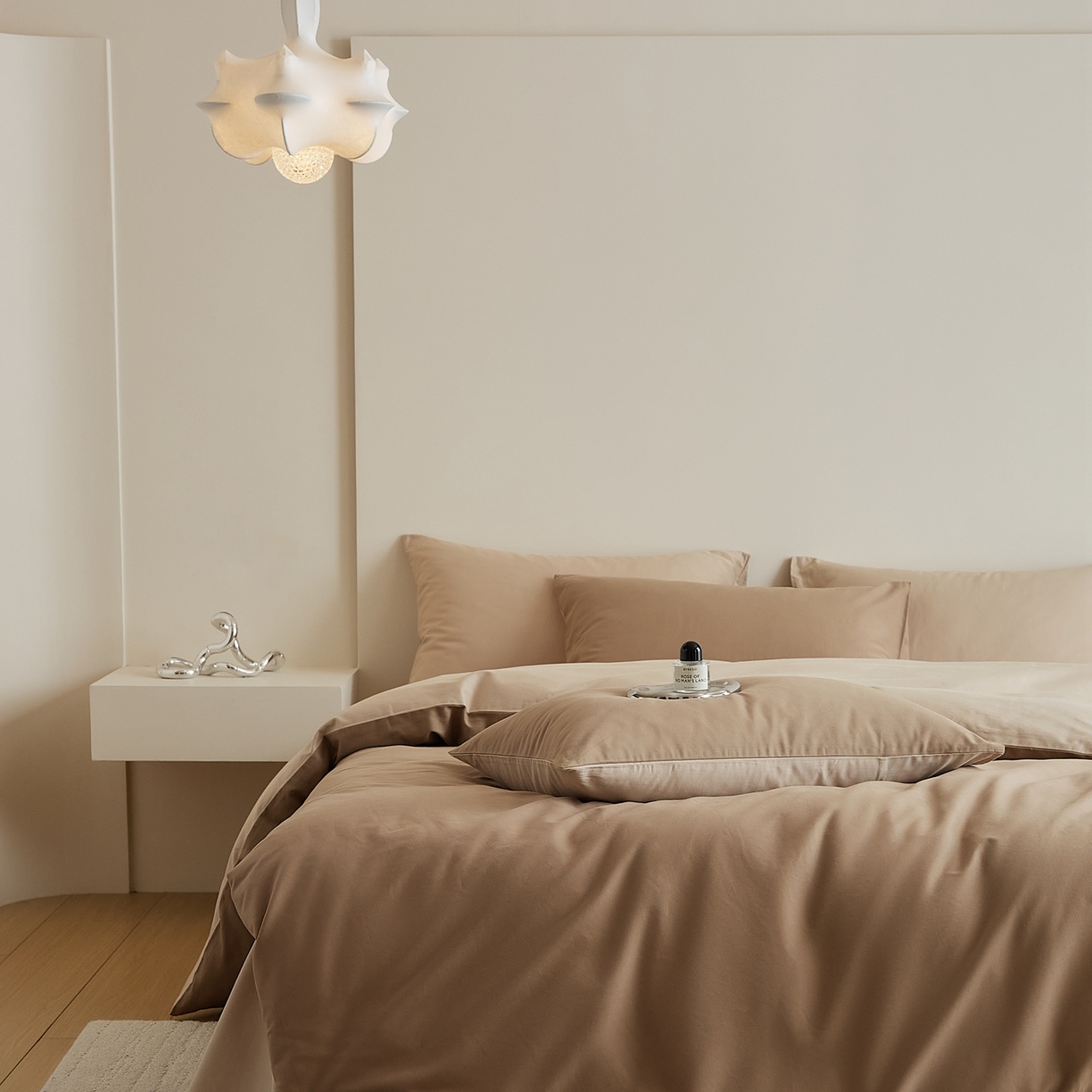 91家纺网 家纺一手货源 找家纺 禾时 2025新款A类全棉纯棉贡缎磨毛双拼色四件套 莫百草