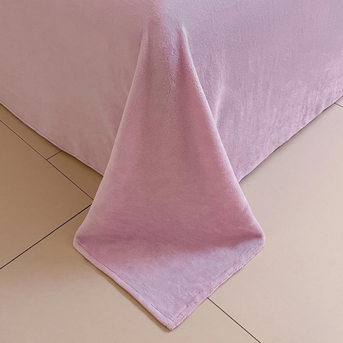 91家纺网 家纺一手货源 找家纺 ab家纺 2025新款贝壳边消光牛奶绒四件套 浅紫