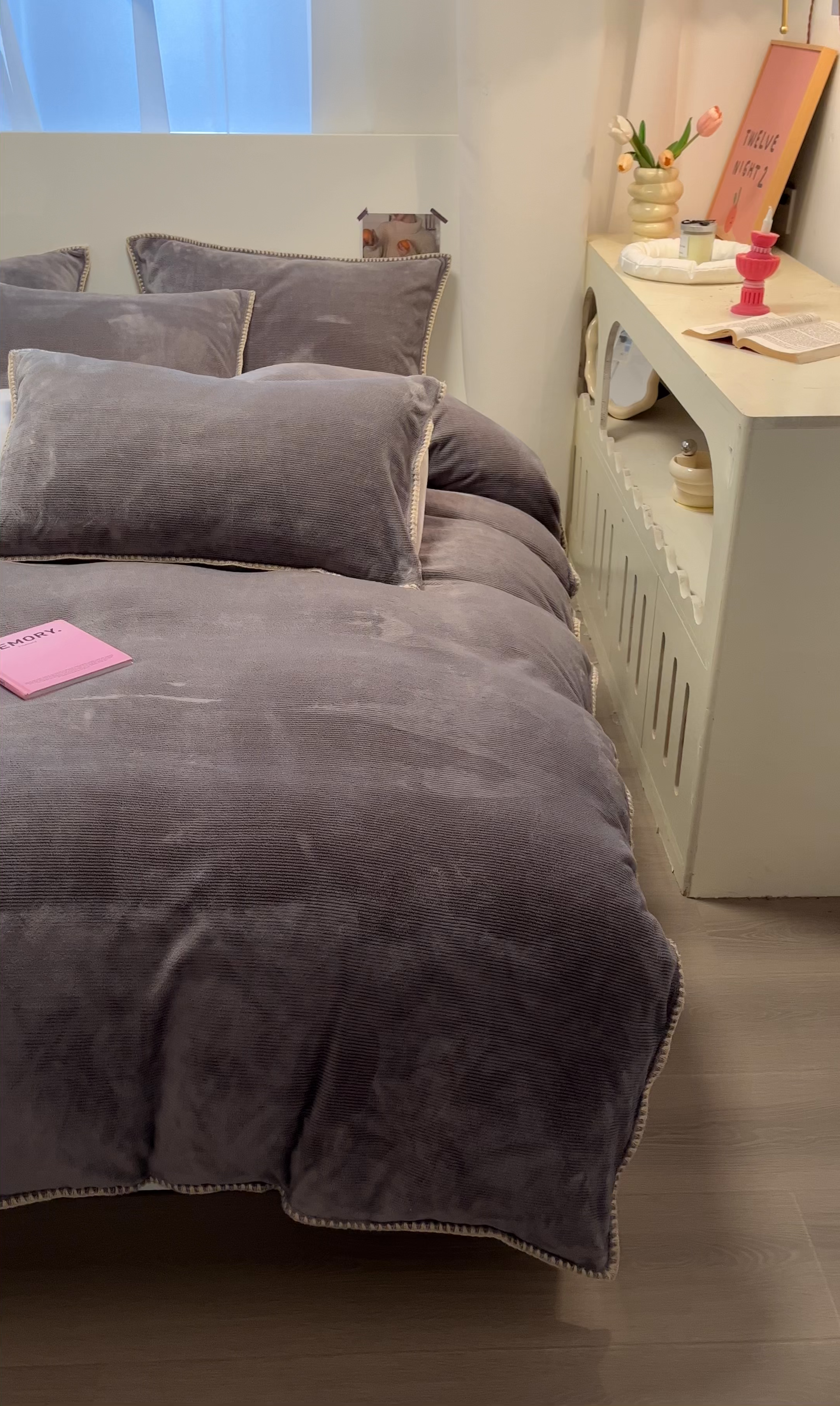 91家纺网 家纺一手货源 找家纺 （总）ab家纺 2025新款贝壳边消光牛奶绒四件套