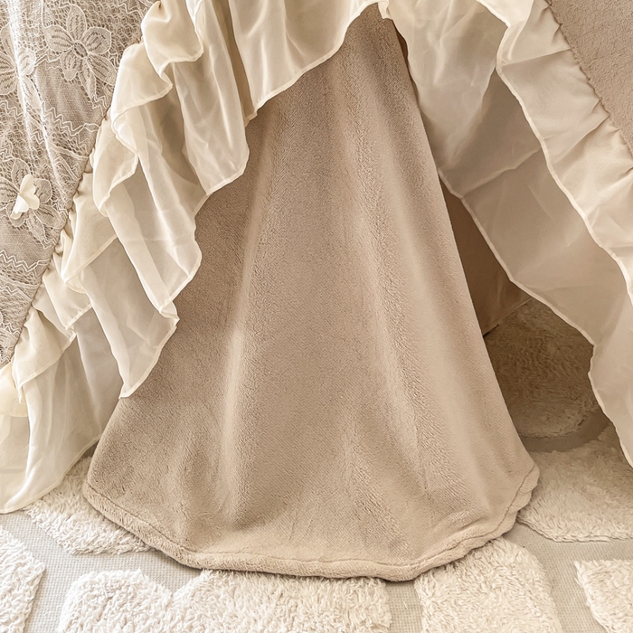 91家纺网 家纺一手货源 找家纺 ab家纺 2025新款高克重牛奶绒四件套-初恋 初恋柯蓝灰