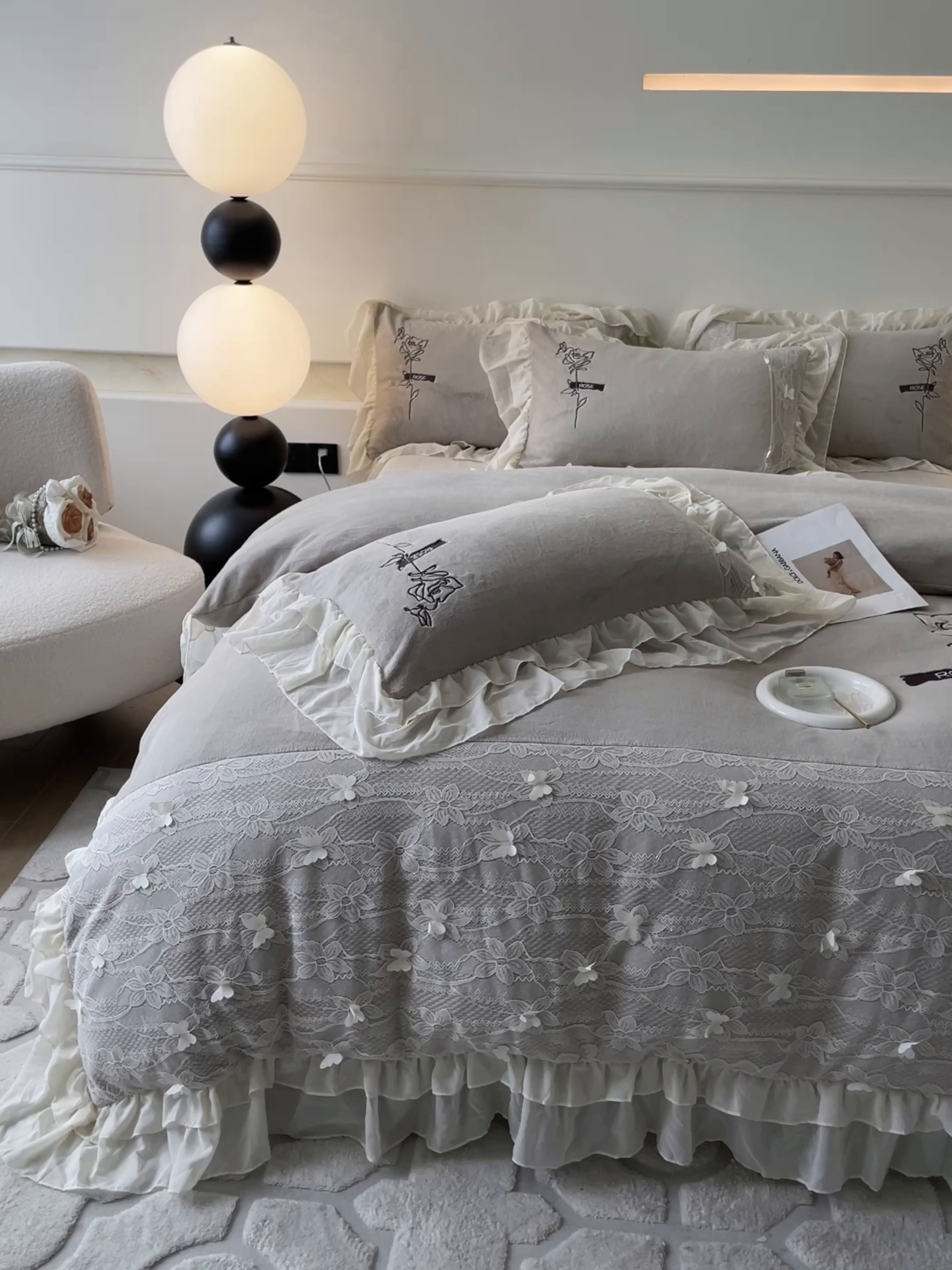 91家纺网 家纺一手货源 找家纺 （总）ab家纺 2025新款高克重牛奶绒四件套-初恋