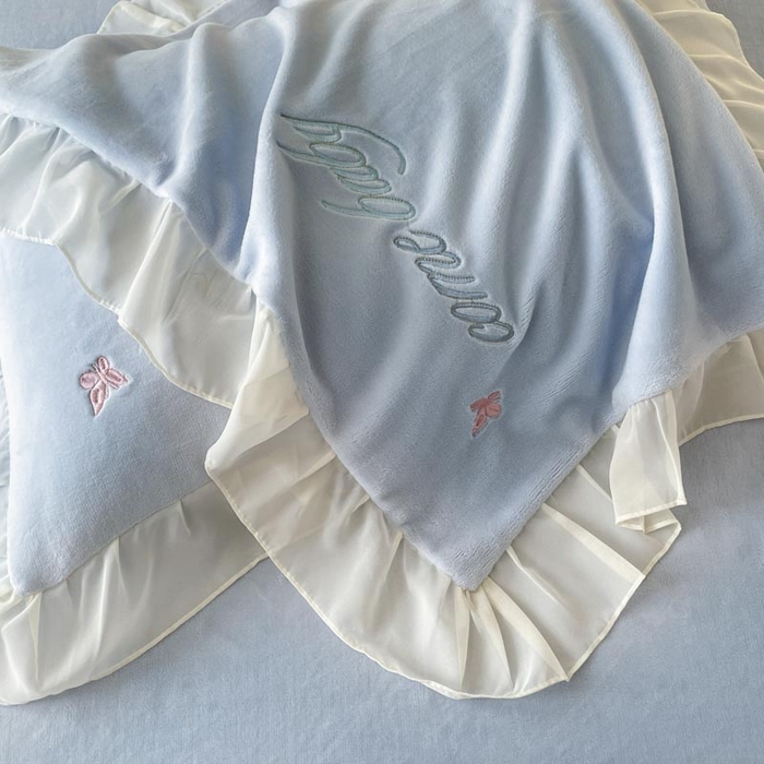 91家纺网 家纺一手货源 找家纺 ab家纺 2025新款厚实保暖牛奶绒四件套-碟鸢 碟鸢-蓝色