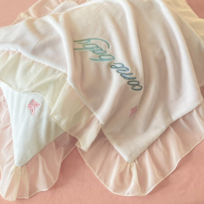 91家纺网 家纺一手货源 找家纺 ab家纺 2025新款厚实保暖牛奶绒四件套-碟鸢 碟鸢-白粉