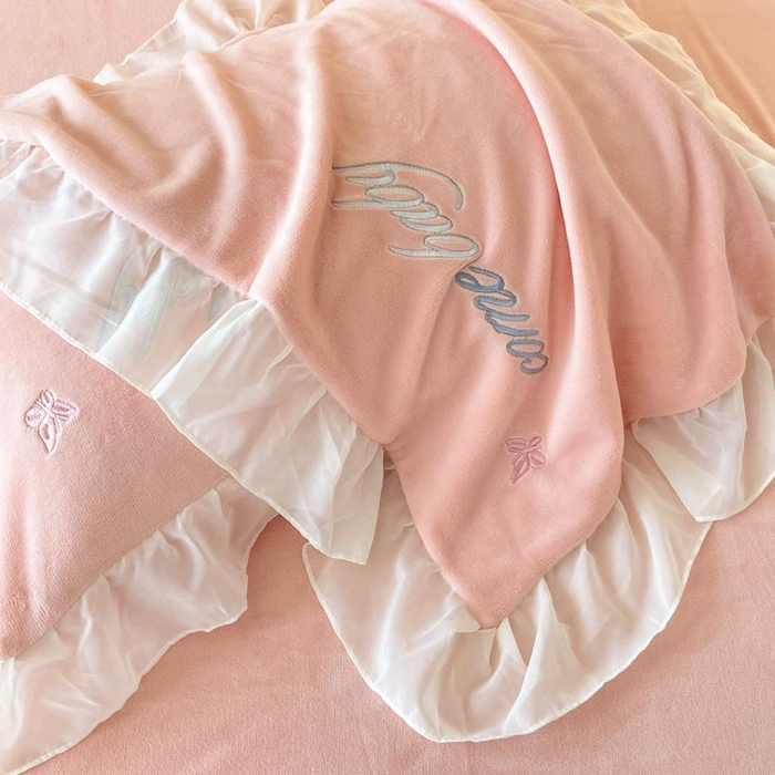 91家纺网 家纺一手货源 找家纺 ab家纺 2025新款厚实保暖牛奶绒四件套-碟鸢 碟鸢-玉色