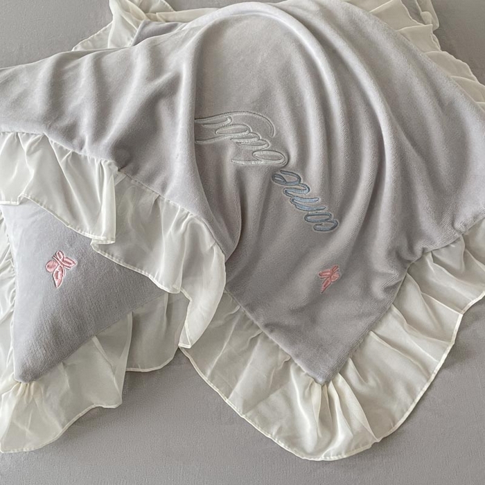 91家纺网 家纺一手货源 找家纺 ab家纺 2025新款厚实保暖牛奶绒四件套-碟鸢 碟鸢-灰