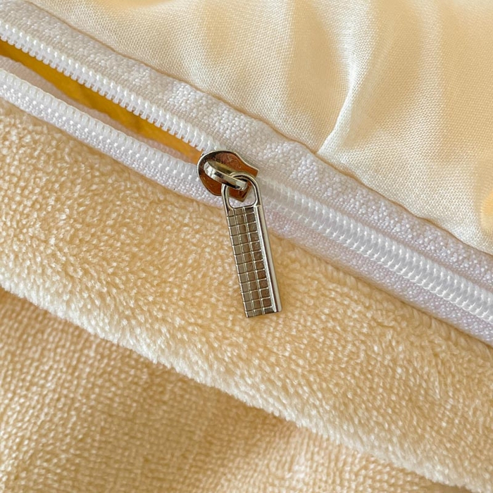 91家纺网 家纺一手货源 找家纺 ab家纺 2025新款厚实保暖牛奶绒四件套-碟鸢 碟鸢-黄色