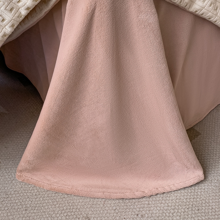 91家纺网 家纺一手货源 找家纺 ab家纺 2025新款邂逅高克重牛奶绒四件套 邂逅藕粉