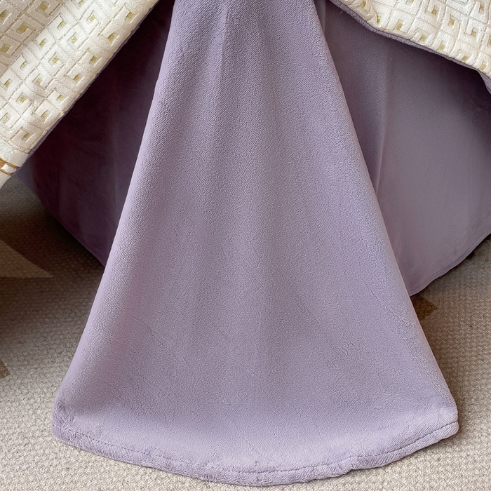 91家纺网 家纺一手货源 找家纺 ab家纺 2025新款邂逅高克重牛奶绒四件套 邂逅香芋紫