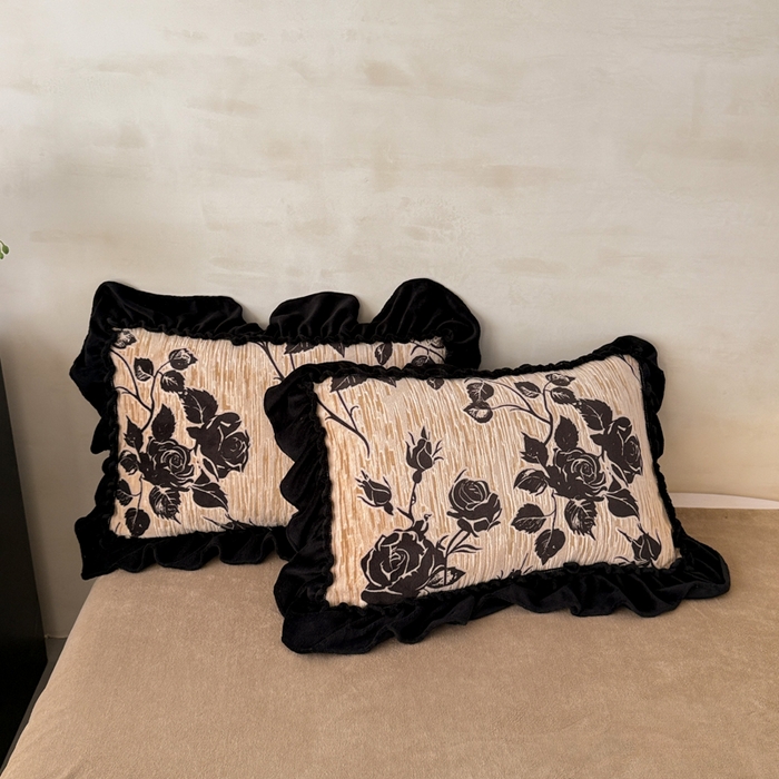 91家纺网 家纺一手货源 找家纺 （总）米莱家纺 2025新款牛奶绒烂花法式花边四件套