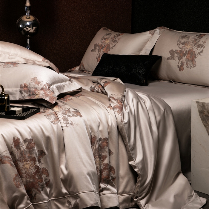 91家纺网 家纺一手货源 找家纺 （总）馨蕊家居 2025新款100S天丝棉色织提花四件套-慕然