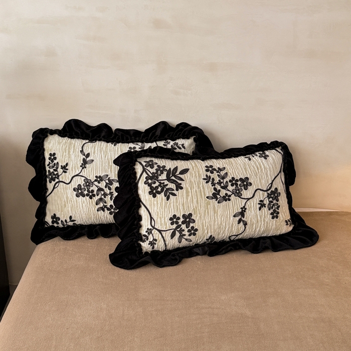 91家纺网 家纺一手货源 找家纺 米莱家纺 2025新款牛奶绒烂花法式花边四件套 米兰