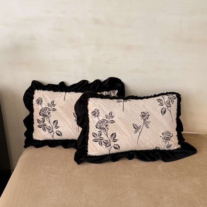 91家纺网 家纺一手货源 找家纺 米莱家纺 2025新款牛奶绒烂花法式花边四件套 秋露