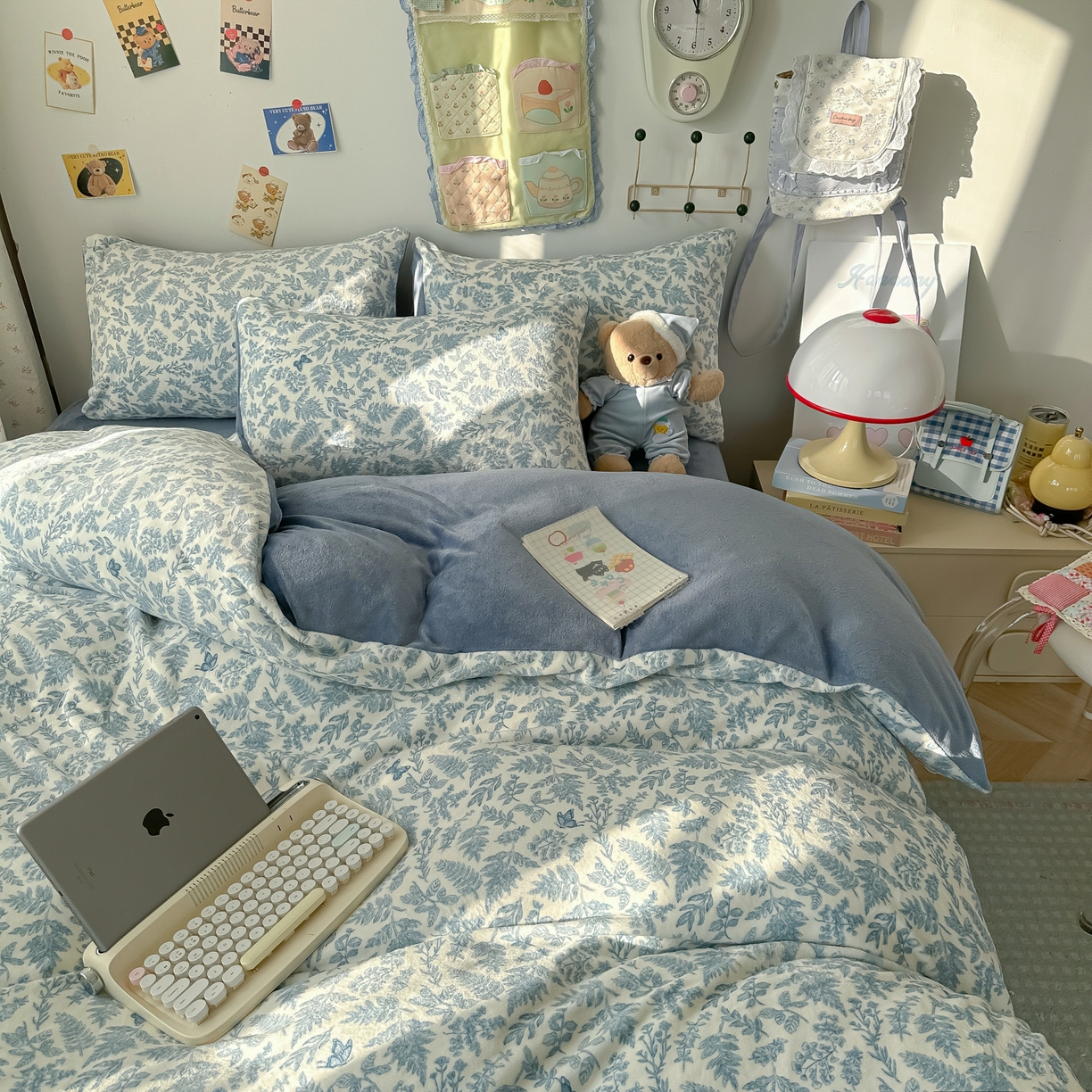 91家纺网 家纺一手货源 找家纺 韩巢家纺 2025新款双面高克重牛奶绒被套单件被罩 风沙沙