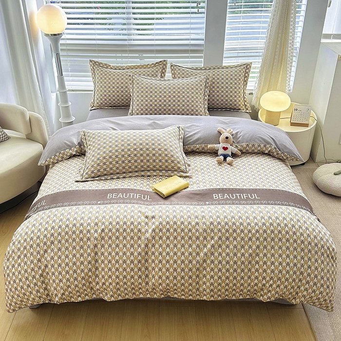 91家纺网 家纺一手货源 找家纺 大G家纺 2025新品礼盒装加厚宝宝棉淘宝控价不低于129.9其他平台不控价 千鸟格-咖