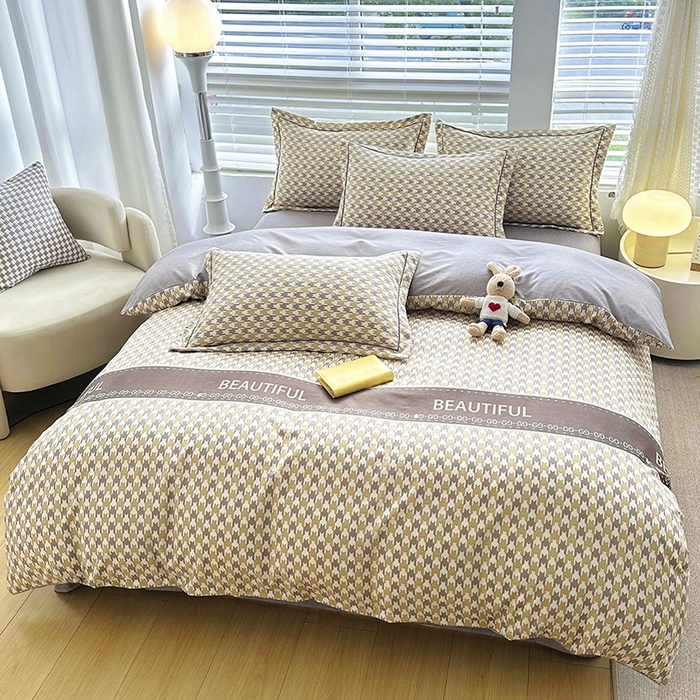 91家纺网 家纺一手货源 找家纺 大G家纺 2025新品礼盒装加厚宝宝棉淘宝控价不低于129.9其他平台不控价 千鸟格-咖