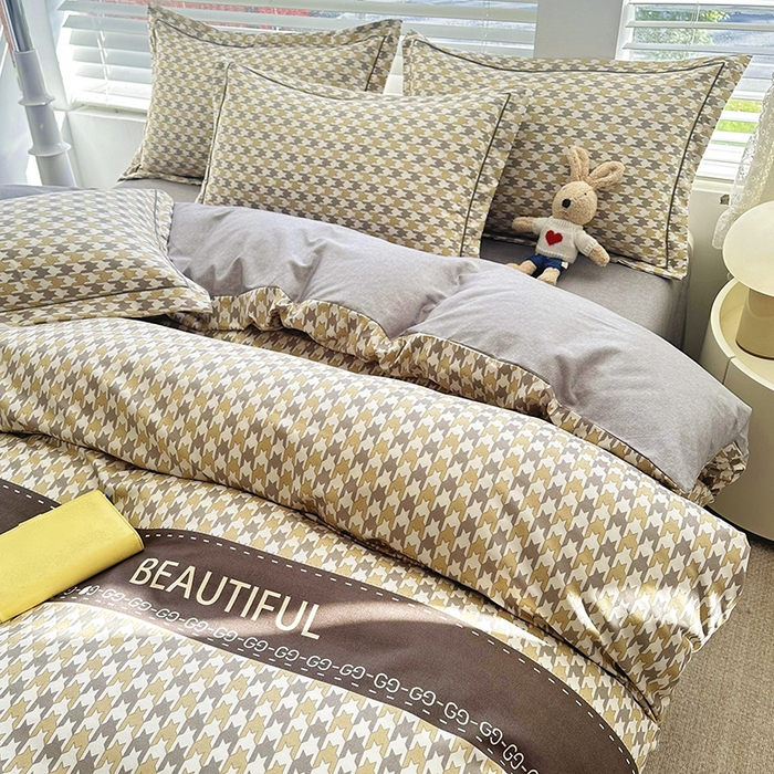 91家纺网 家纺一手货源 找家纺 大G家纺 2025新品礼盒装加厚宝宝棉淘宝控价不低于129.9其他平台不控价 千鸟格-咖