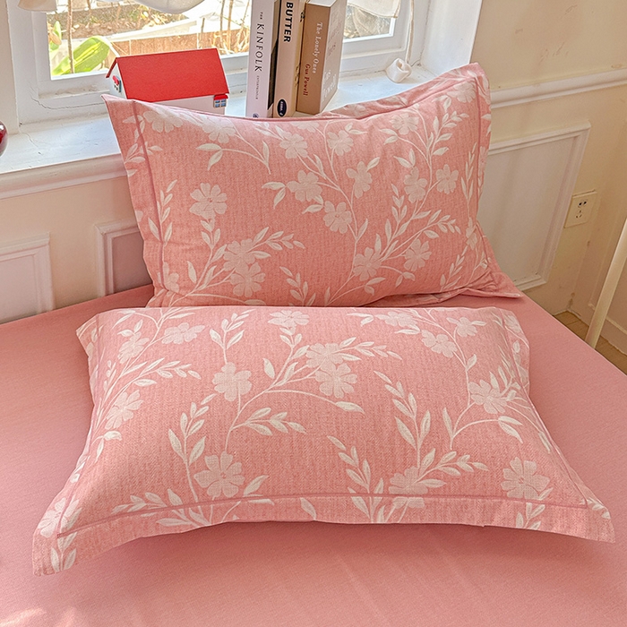 91家纺网 家纺一手货源 找家纺 优选直播新款全棉磨毛喷气印花四件套加厚纯棉三件套（一字绣工艺款）学生三件套 绮梦