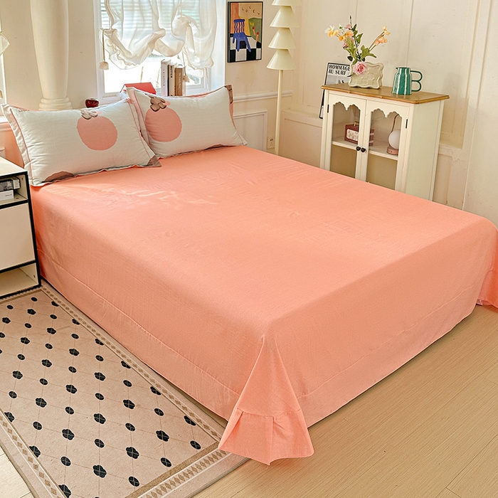 91家纺网 家纺一手货源 找家纺 优选直播新款全棉磨毛喷气印花四件套加厚纯棉三件套（一字绣工艺款）学生三件套 青枝语