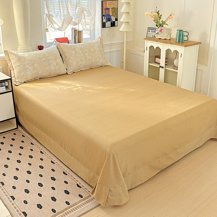 91家纺网 家纺一手货源 找家纺 优选直播新款全棉磨毛喷气印花四件套加厚纯棉三件套（一字绣工艺款）学生三件套 柔晖