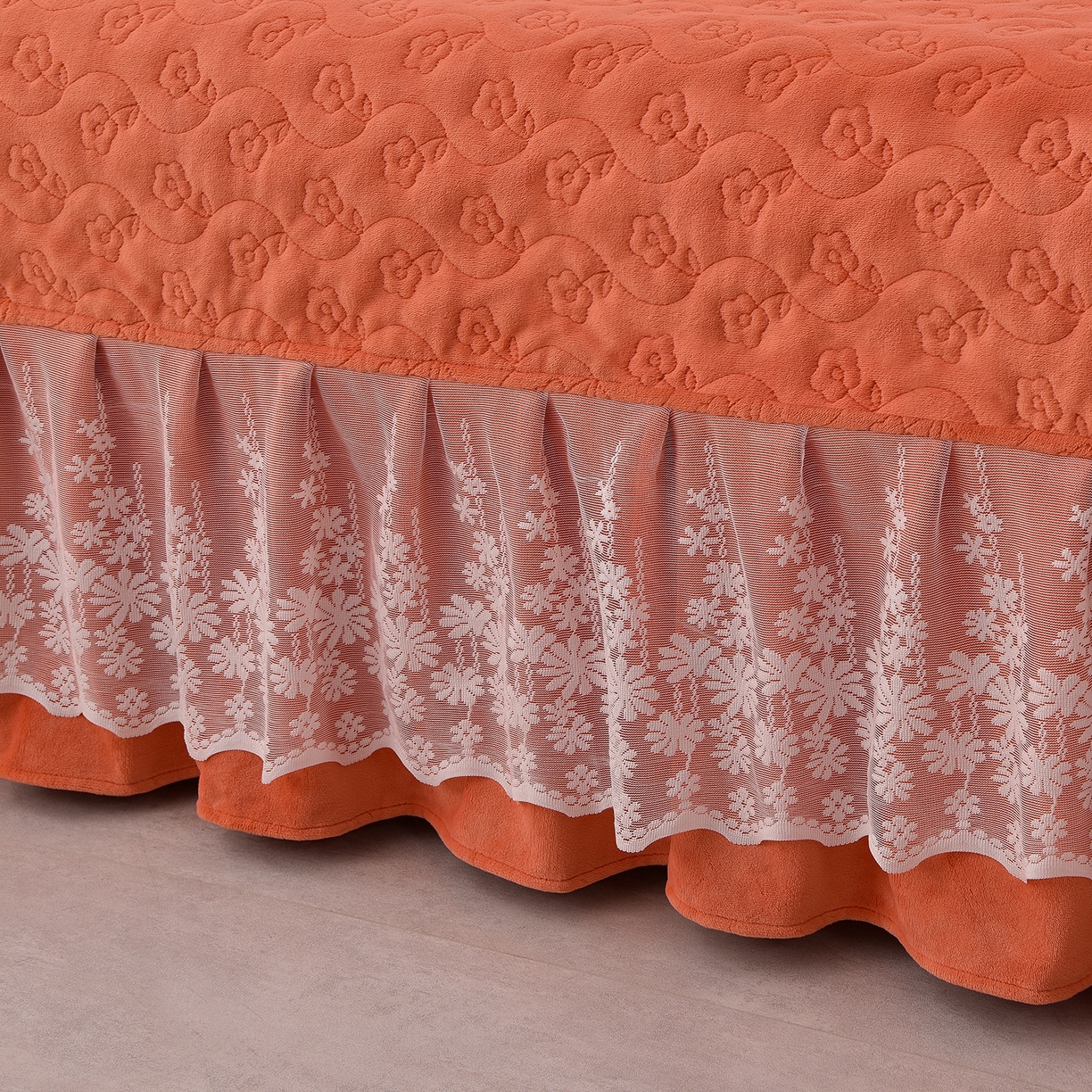 91家纺网 家纺一手货源 找家纺 （总）湘雪家居  2025新款高克重纯色刺绣牛奶绒床盖款系列四件套-提供买家秀