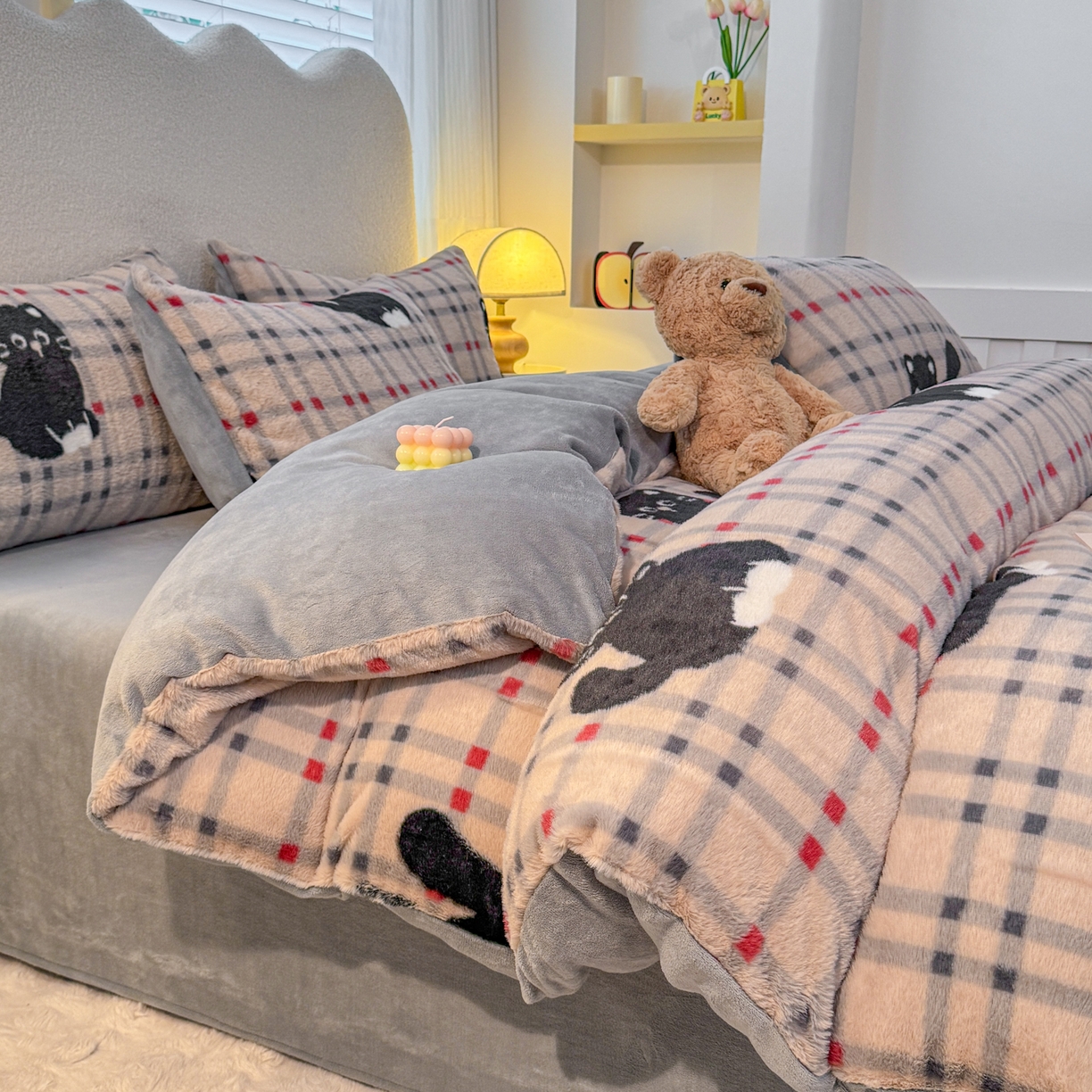 91家纺网 家纺一手货源 找家纺 （总）KA家纺 2025新款冬高克重兔毛牛奶绒四件套