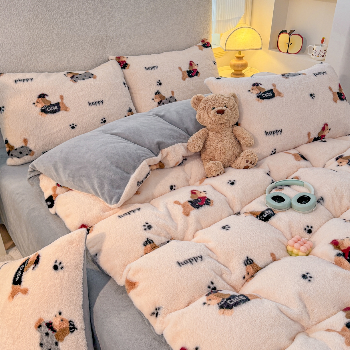 91家纺网 家纺一手货源 找家纺 （总）KA家纺 2025新款冬高克重兔毛牛奶绒四件套