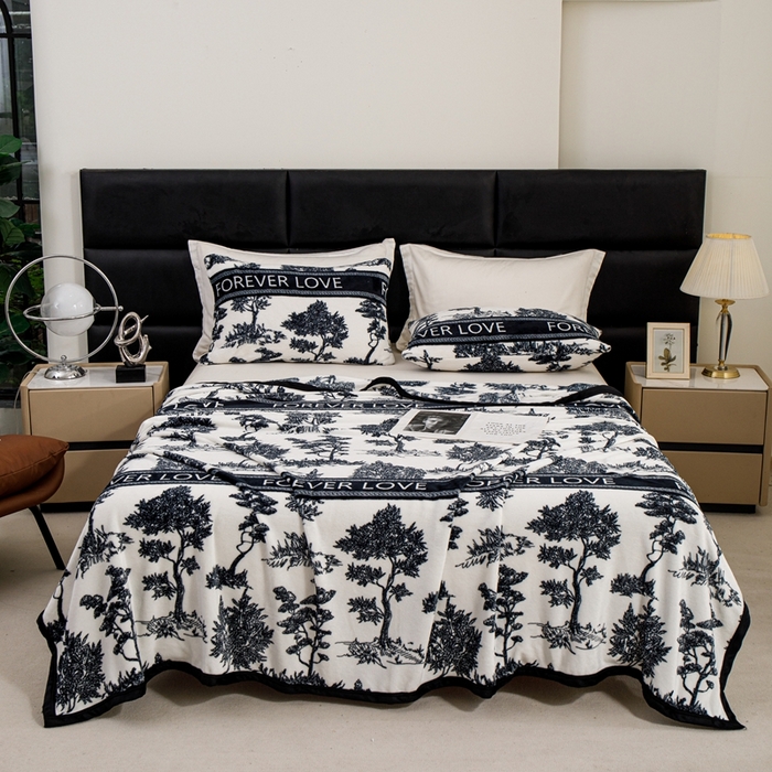 91家纺网 家纺一手货源 找家纺 （总）梵心 2025新款云貂绒毛毯法兰绒毛毯牛奶绒毛毯爆款盖毯直播跨境专供-可定制克重 