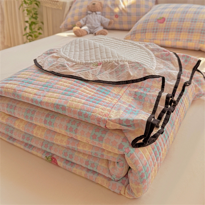 91家纺网 家纺一手货源 找家纺 （总）繁花家居 2025新款床盖豆豆被套春秋被套冬被云感超软木棉被子被芯