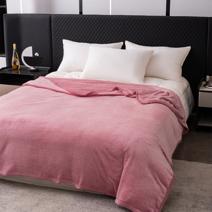 91家纺网 家纺一手货源 找家纺 梵心 2025新款云貂绒毛毯法兰绒毛毯牛奶绒毛毯爆款盖毯直播跨境专供-可定制克重 豆沙