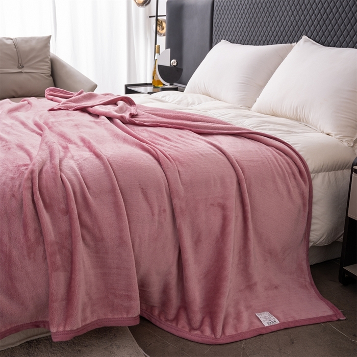 91家纺网 家纺一手货源 找家纺 梵心 2025新款云貂绒毛毯法兰绒毛毯牛奶绒毛毯爆款盖毯直播跨境专供-可定制克重 豆沙