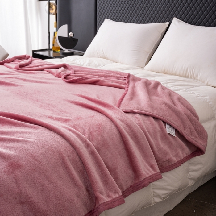 91家纺网 家纺一手货源 找家纺 梵心 2025新款云貂绒毛毯法兰绒毛毯牛奶绒毛毯爆款盖毯直播跨境专供-可定制克重 豆沙