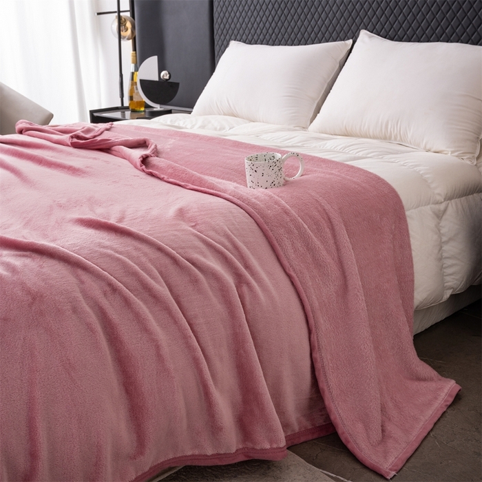 91家纺网 家纺一手货源 找家纺 梵心 2025新款云貂绒毛毯法兰绒毛毯牛奶绒毛毯爆款盖毯直播跨境专供-可定制克重 豆沙