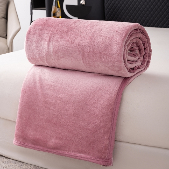 91家纺网 家纺一手货源 找家纺 梵心 2025新款云貂绒毛毯法兰绒毛毯牛奶绒毛毯爆款盖毯直播跨境专供-可定制克重 豆沙