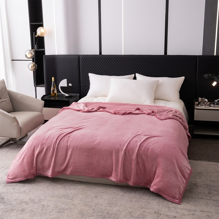 91家纺网 家纺一手货源 找家纺 梵心 2025新款云貂绒毛毯法兰绒毛毯牛奶绒毛毯爆款盖毯直播跨境专供-可定制克重 豆沙