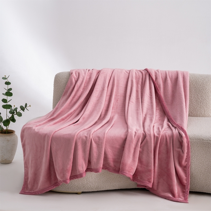 91家纺网 家纺一手货源 找家纺 梵心 2025新款云貂绒毛毯法兰绒毛毯牛奶绒毛毯爆款盖毯直播跨境专供-可定制克重 豆沙