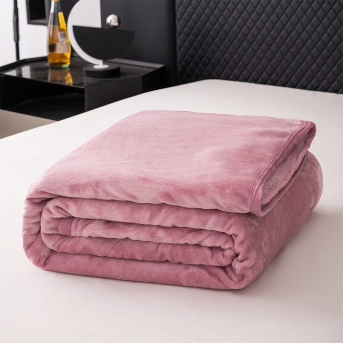 91家纺网 家纺一手货源 找家纺 梵心 2025新款云貂绒毛毯法兰绒毛毯牛奶绒毛毯爆款盖毯直播跨境专供-可定制克重 豆沙