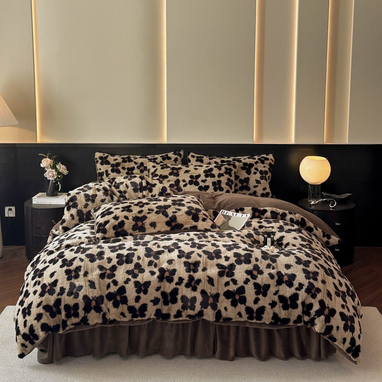 91家纺网 家纺一手货源 找家纺 （总）金阳光家纺 2025新款美拉德高克重兔绒牛奶绒床盖款四件套