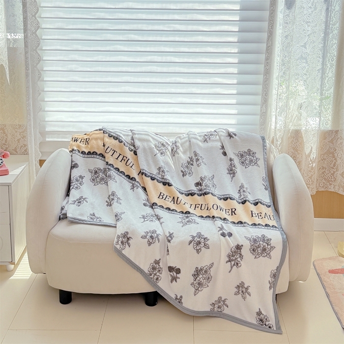 91家纺网 家纺一手货源 找家纺 梵心 2025新款云貂绒毛毯法兰绒毛毯牛奶绒毛毯爆款盖毯直播跨境专供-可定制克重 花影