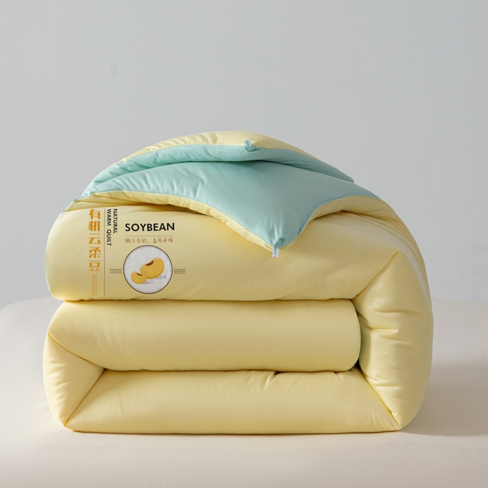 91家纺网 家纺一手货源 找家纺 （总）丽卡家纺 2025年秋冬新品有机云柔大豆被被子被芯（常规生产款为春秋被和冬被，常规尺寸为200*230，其他特殊尺寸/加厚款接受下单定制）